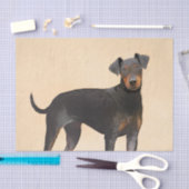 Papier Mousseline Manchester Terrier Peinture Art animal original (Artisanat)