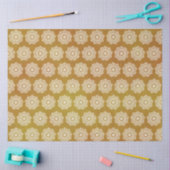 Papier Mousseline Mandala blanc sur fond doré (Artisanat)
