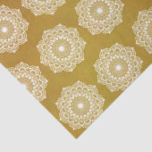 Papier Mousseline Mandala blanc sur fond doré (Détail)