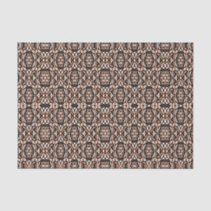 Papier Mousseline Mandala Brown, blanc et noir