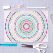 Papier Mousseline mandala coloré (Artisanat)