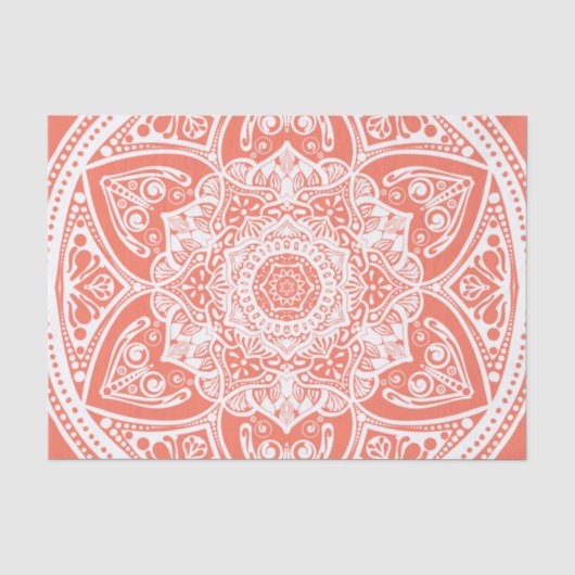 Papier Mousseline Mandala de papaye (Recto)