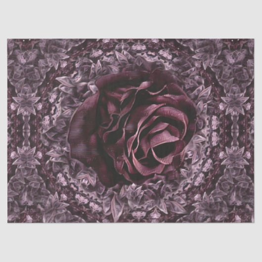 Papier Mousseline Mandala de rose  (Recto)