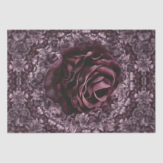 Papier Mousseline Mandala de rose  (Recto)