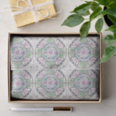 Papier Mousseline Mandala Floribunda design sur papier de tissu (Cadeau)