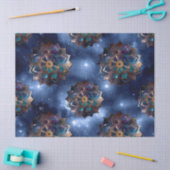 Papier Mousseline Mandala Gold et Green sur la page de découpage Dar (Artisanat)