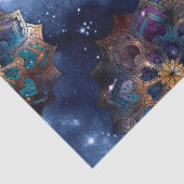 Papier Mousseline Mandala Gold et Green sur la page de découpage Dar (Détail)