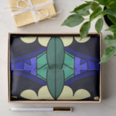 Papier Mousseline Mandala Motif 02 en bleu foncé (Cadeau)