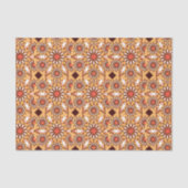 Papier Mousseline Mandala motif, bronzage caramel, chocolat (Recto)
