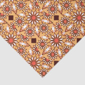 Papier Mousseline Mandala motif, bronzage caramel, chocolat (Détail)