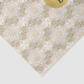 Papier Mousseline Mandala Or & Blanc Elegant Chic Monogramme Moderne (Détail)