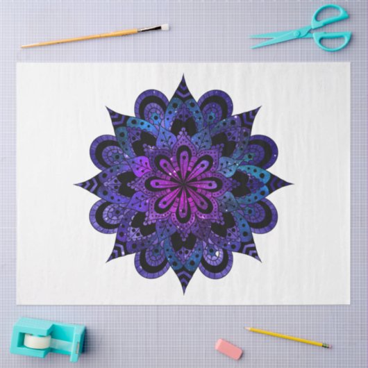 Papier Mousseline Mandala Series Design 1 (Artisanat)