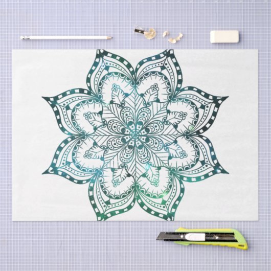 Papier Mousseline Mandala Series Design 21 (Artisanat)