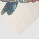 Papier Mousseline Mandarin Canard Aquarelle Découpage Oiseau Art (Détail)