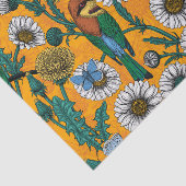 Papier Mousseline Mangeurs d'abeilles, papillons bleus et marguerite (Détail)