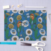 Papier Mousseline Mangeurs d'abeilles sur bleu (Artisanat)