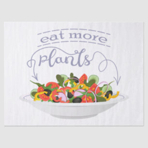 Papier Mousseline Mangez plus de plantes frais motivation salade let