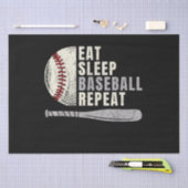 Papier Mousseline Mangez Sleep Baseball Répéter Funny Baseball Playe (Artisanat)
