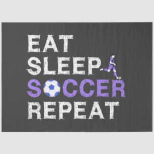Papier Mousseline Mangez Sleep Football Répéter Chemise Cool Sport J