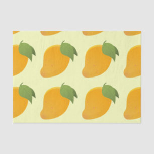 Papier Mousseline Mangue Jaune Amoureux des Fruits Tropicaux Caraïbe