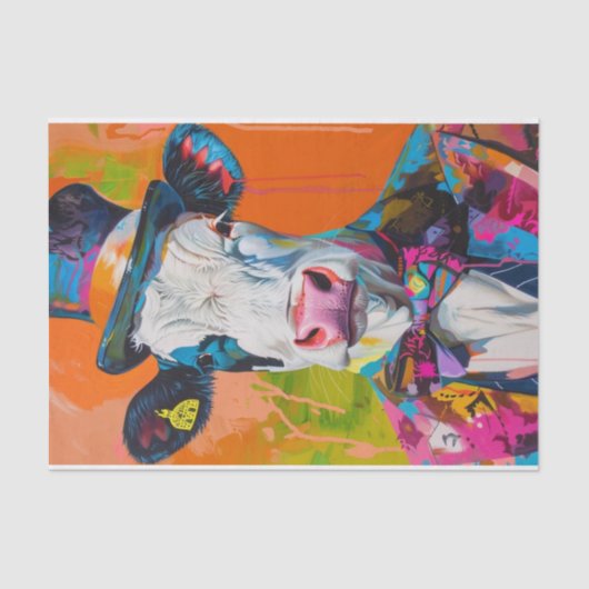 Papier Mousseline Mania de vache1 (Recto)