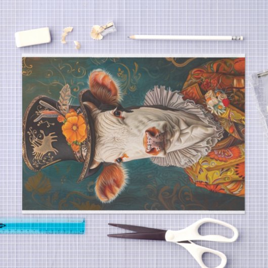 Papier Mousseline Mania de vache11 (Artisanat)