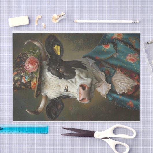 Papier Mousseline Mania de vache4 (Artisanat)