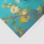 Papier Mousseline Mannequin Marine de luxe Mannequin Jaune Floral Dé (Détail)