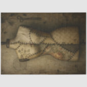 Papier Mousseline Mannequin pointu | Découpage de la forme de coutur (Recto)