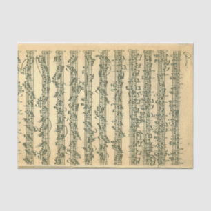 Papier Mousseline Manuscrit de Bach Chaconne pour le violon solo