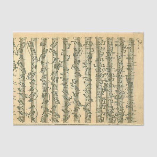 Papier Mousseline Manuscrit de Bach Chaconne pour le violon solo (Recto)