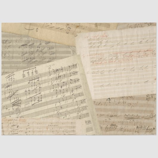 Papier Mousseline Manuscrit de musique Beethoven Medley (Recto)