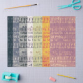 Papier Mousseline Manuscrits multicolores médiévaux de musique (Artisanat)