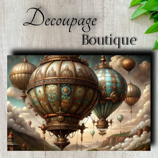 Papier Mousseline Maquettes de dirigeables Steampunk en découpage