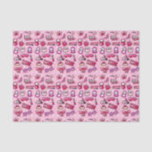 Papier Mousseline Maquillage de fille - rose (Recto)