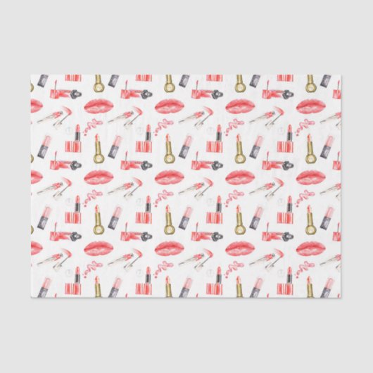 Papier Mousseline Maquillage de petites filles (Design 45 Red Series (Recto)