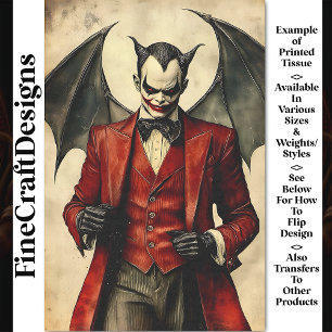 Papier Mousseline Maquillage sinistre de vampire diabolique gothique