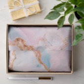 Papier Mousseline Marble Agate tendance Blue Rose Gold Collection (Cadeau)