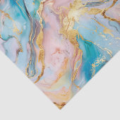 Papier Mousseline Marble Pastels et Gold Foil Look (Détail)