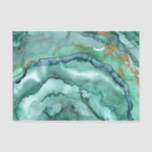 Papier Mousseline Marbre Abstrait vert et turquoise (Recto)