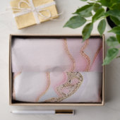 Papier Mousseline Marbre Agate Moderne Bleu Rose Collection Or (Cadeau)