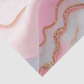 Papier Mousseline Marbre Agate Moderne Bleu Rose Collection Or (Détail)