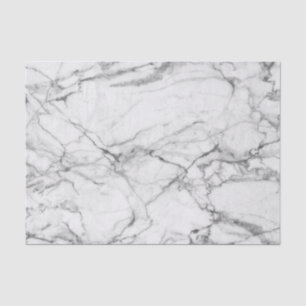 Papier Mousseline Marbre blanc avec Motif gris