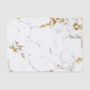 Papier Mousseline Marbre Blanc Or Abstrait Pierre Élégant minimal
