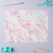 Papier Mousseline Marbre blanc rose (Artisanat)