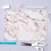 Papier Mousseline Marbre blanc rose d'or chic moderne (Artisanat)