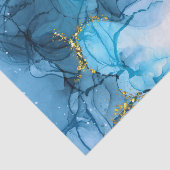 Papier Mousseline Marbre bleu Abstrait (Détail)