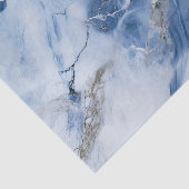 Papier Mousseline marbre bleu abstrait motif côtier (Détail)