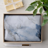 Papier Mousseline marbre bleu abstrait motif côtier (Cadeau)