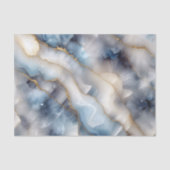 Papier Mousseline Marbre bleu céleste glamour avec perles d'or (Recto)